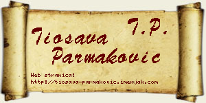 Tiosava Parmaković vizit kartica
